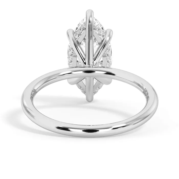 Rings deBebians Classic Solitaire Style Engagement Ring with Diamond Basket