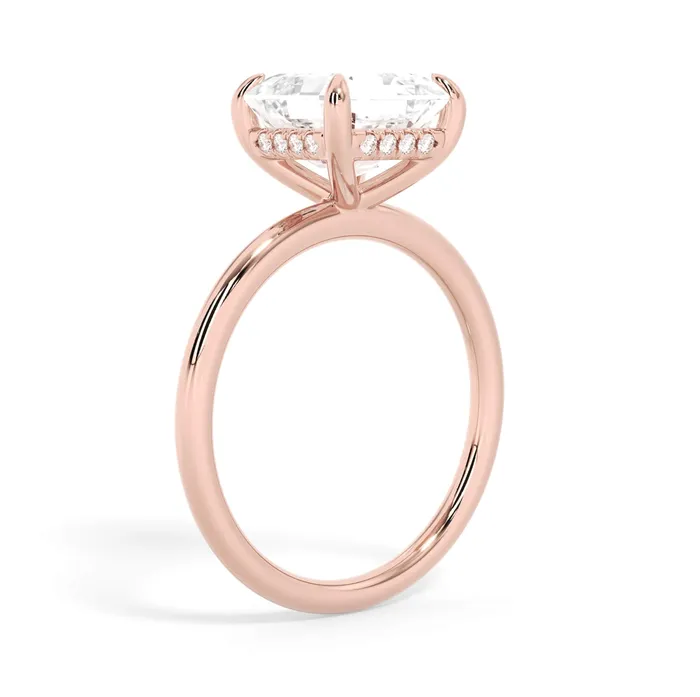 Rings deBebians Classic Solitaire Style Engagement Ring with Diamond Basket