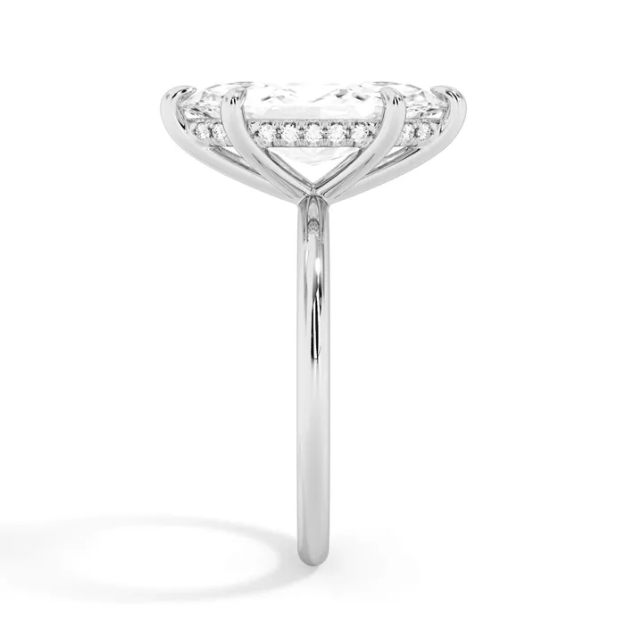 Rings deBebians Classic Solitaire Style Engagement Ring with Diamond Basket