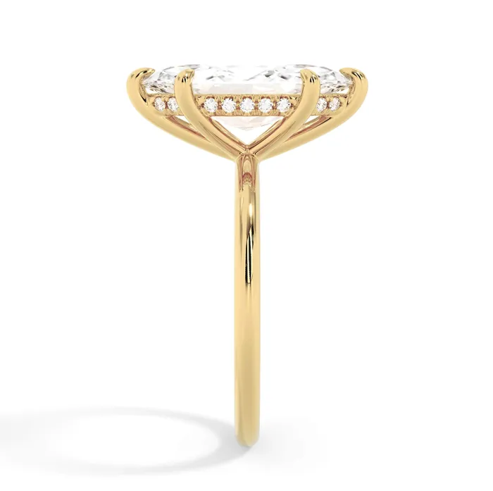 Rings deBebians Classic Solitaire Style Engagement Ring with Diamond Basket