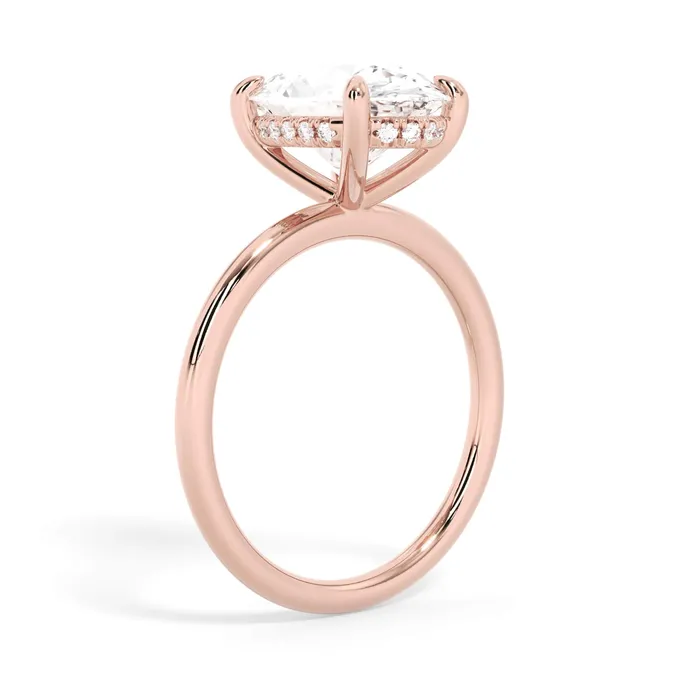 Rings deBebians Classic Solitaire Style Engagement Ring with Diamond Basket