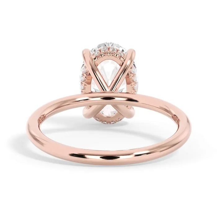 Rings deBebians Classic Solitaire Style Engagement Ring with Diamond Basket
