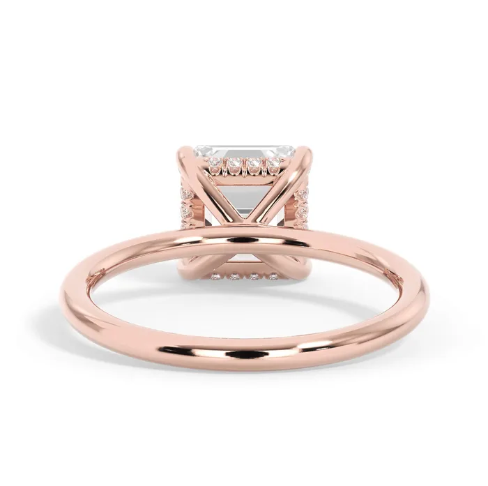 Rings deBebians Classic Solitaire Style Engagement Ring with Diamond Basket