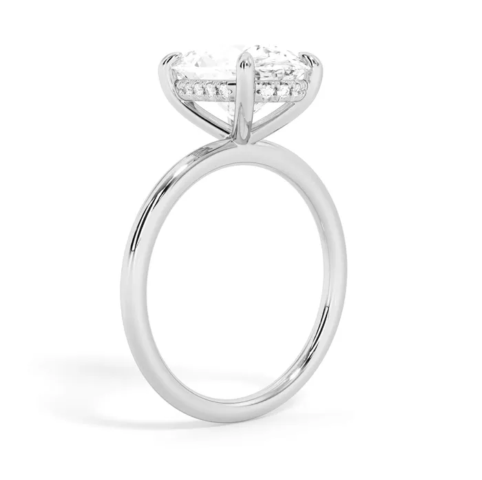 Rings deBebians Classic Solitaire Style Engagement Ring with Diamond Basket