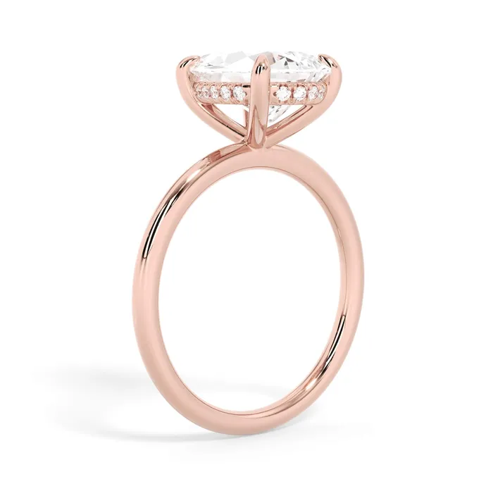 Rings deBebians Classic Solitaire Style Engagement Ring with Diamond Basket