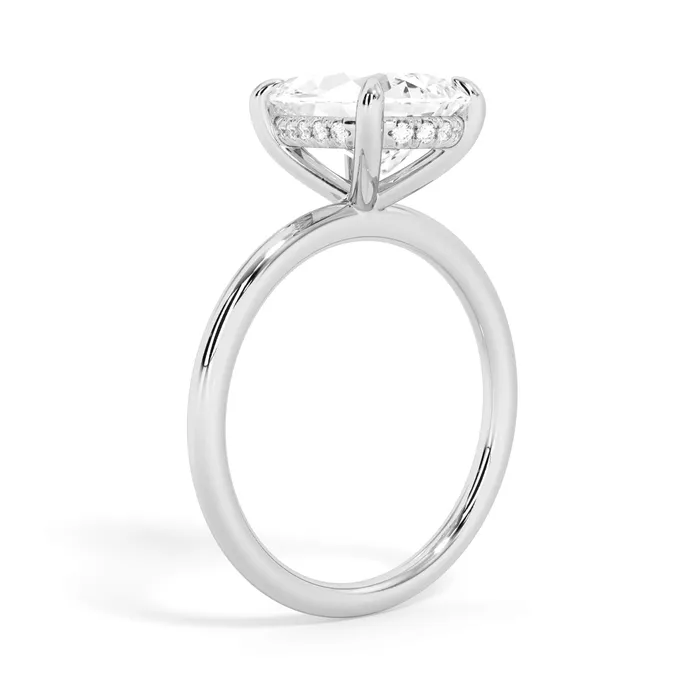 Rings deBebians Classic Solitaire Style Engagement Ring with Diamond Basket