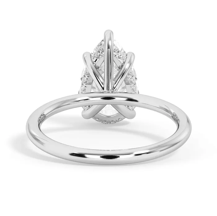 Rings deBebians Classic Solitaire Style Engagement Ring with Diamond Basket