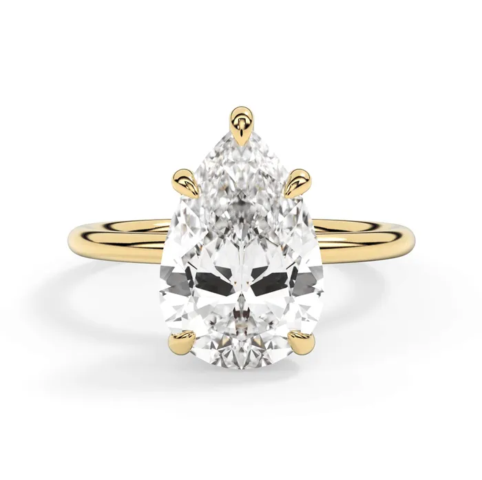 Rings deBebians Classic Solitaire Style Engagement Ring with Diamond Basket