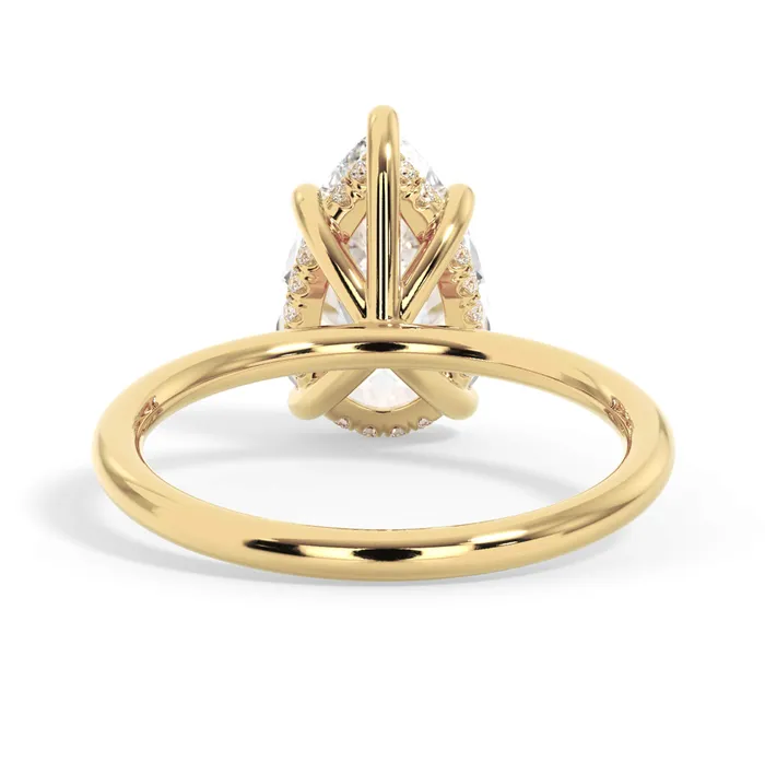Rings deBebians Classic Solitaire Style Engagement Ring with Diamond Basket