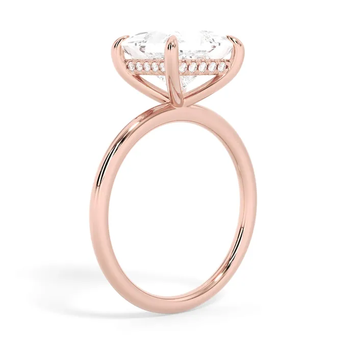 Rings deBebians Classic Solitaire Style Engagement Ring with Diamond Basket