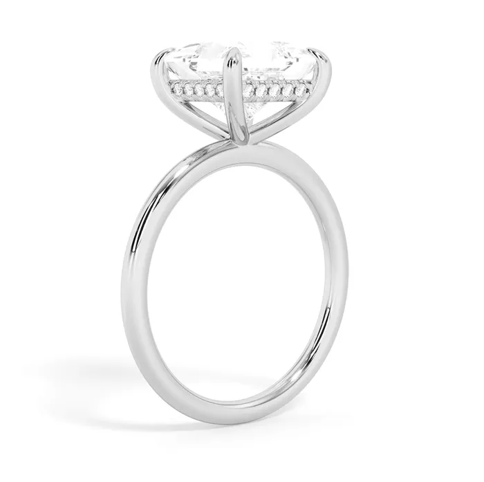 Rings deBebians Classic Solitaire Style Engagement Ring with Diamond Basket