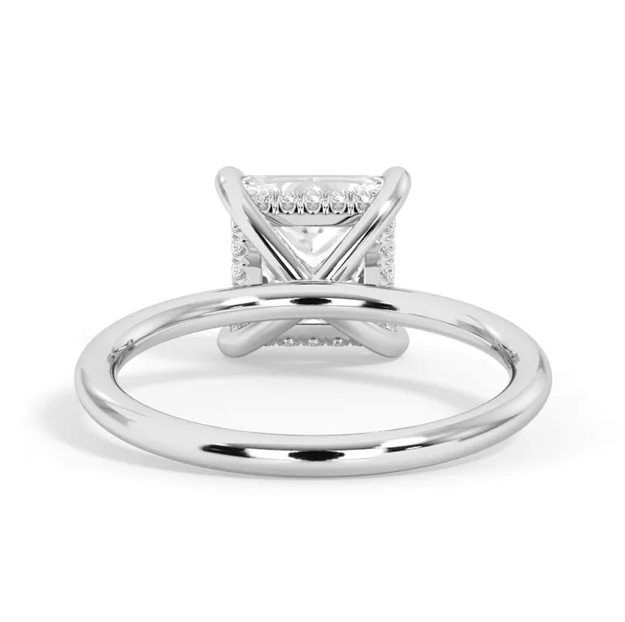 Rings deBebians Classic Solitaire Style Engagement Ring with Diamond Basket