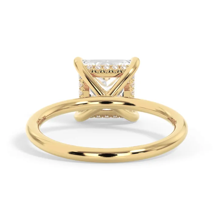 Rings deBebians Classic Solitaire Style Engagement Ring with Diamond Basket