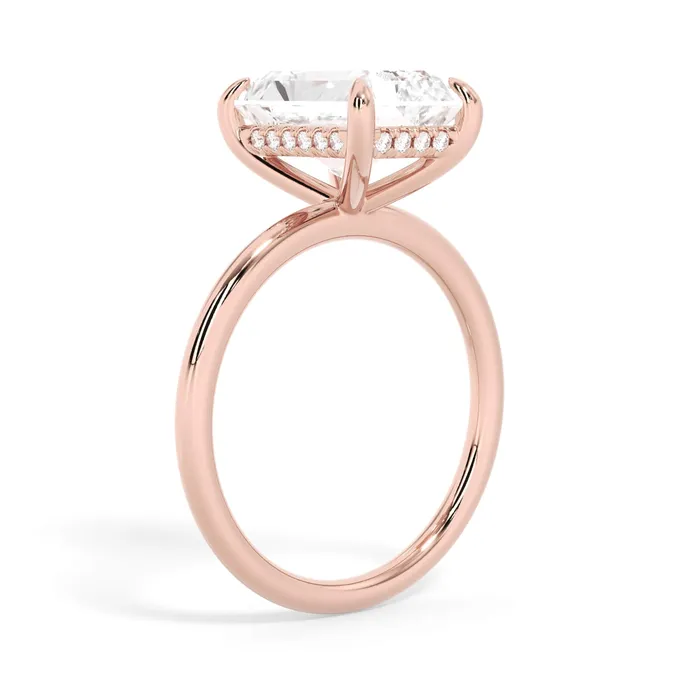 Rings deBebians Classic Solitaire Style Engagement Ring with Diamond Basket