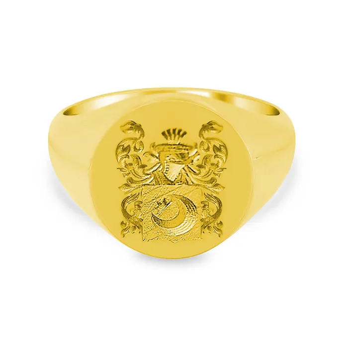 Rings deBebians Mens Round Signet Ring Medium CAD Designed Family Crest Logo Rings deBebians Mens Round Signet Ring Medium CAD Designed Family Crest Logo