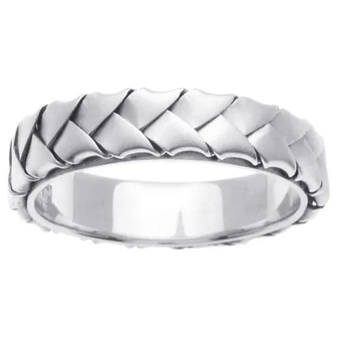 Rings deBebians Platinum Wedding Band in 5mm Comfort Fit Mens or Ladies Handmade Wedding Ring