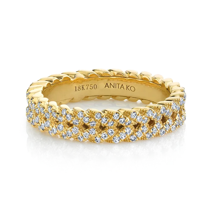 Rings DIAMOND BRAIDED RING anitako