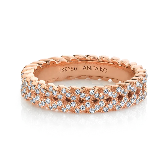 Rings DIAMOND BRAIDED RING anitako
