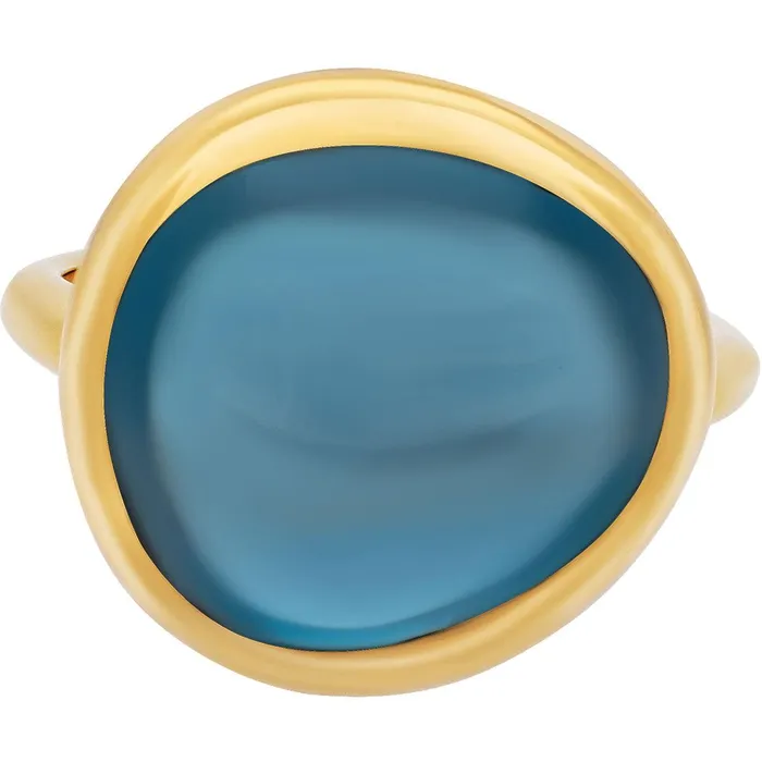 Rings Fred of Paris Fred of Paris Womens Ring Belles Rives YG Blue Topaz Size 65 4B0811053 Rings Fred of Paris Fred of Paris Womens Ring Belles Rives YG Blue Topaz Size 65 4B0811053