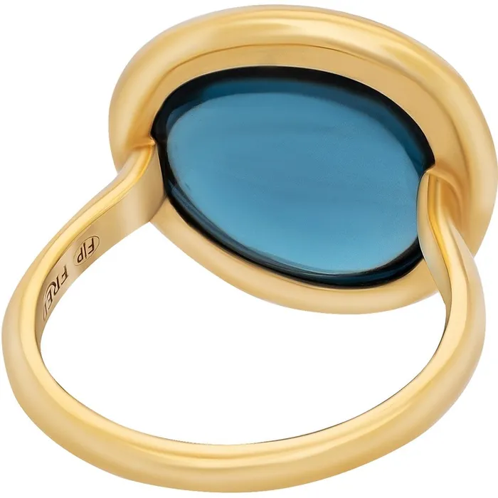 Rings Fred of Paris Fred of Paris Womens Ring Belles Rives YG Blue Topaz Size 65 4B0811053