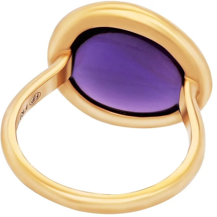 Rings Fred of Paris Womens Ring Belles Rives 18K RG Amethyst Size 475 4B0813049 Fred of Paris