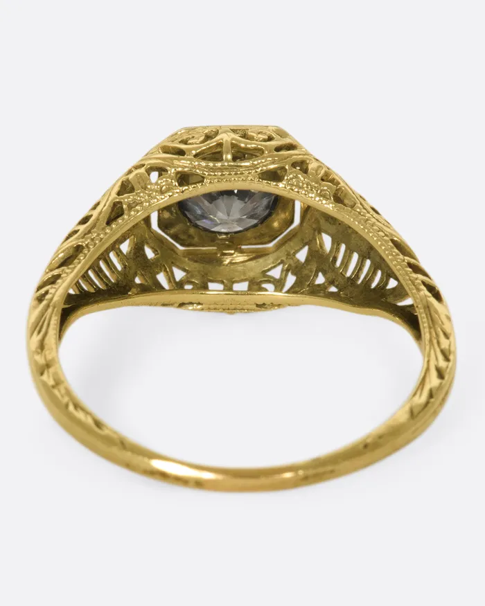 Rings MEMORIES AND STUFF Champagne Diamond Filigree Ring