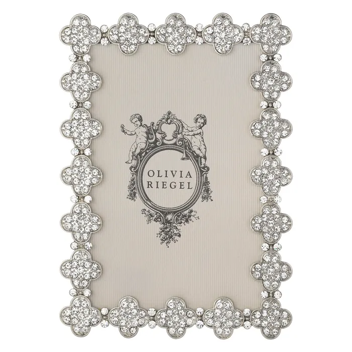 Rings Olivia Riegel Olivia Riegel Silver Pav Clover 4 x 6 Frame