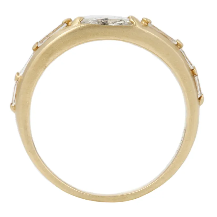 Rings Rose Cut Rectangle Baguette Diamond Band Rebecca Overmann