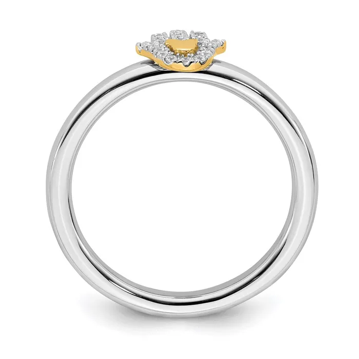 Rings Stackable Expressions Sterling Silver Stackable Expression GoldPlated Chamseh Dia Ring QSK2163 Rings Stackable Expressions Sterling Silver Stackable Expression GoldPlated Chamseh Dia Ring QSK2163