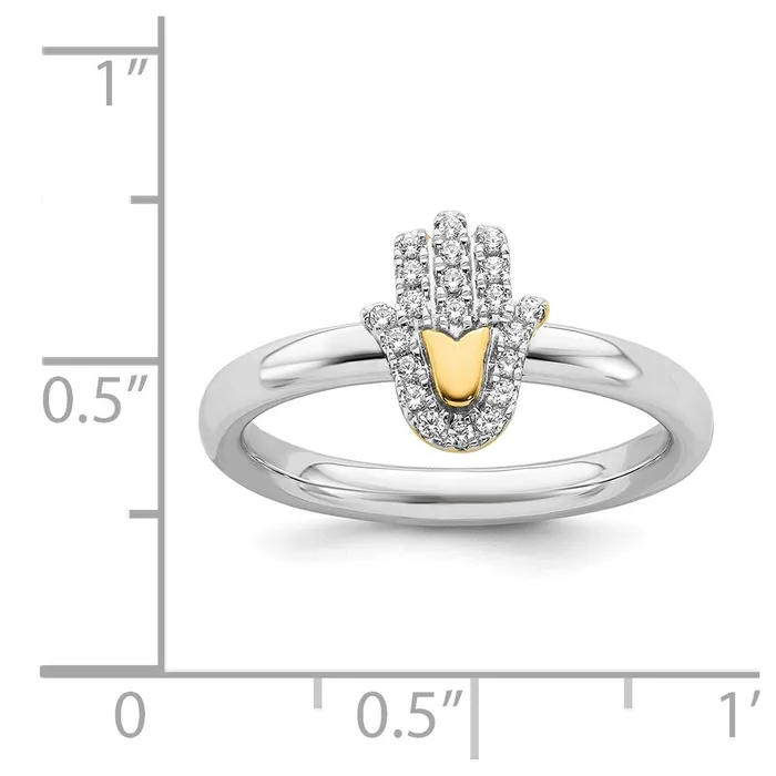 Rings Stackable Expressions Sterling Silver Stackable Expression GoldPlated Chamseh Dia Ring QSK2163 Rings Stackable Expressions Sterling Silver Stackable Expression GoldPlated Chamseh Dia Ring QSK2163