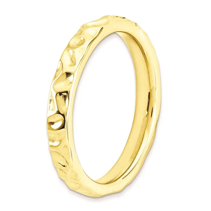 Rings Stackable Expressions Sterling Silver Stackable Expressions Goldplated Ring QSK258 Rings Stackable Expressions Sterling Silver Stackable Expressions Goldplated Ring QSK258