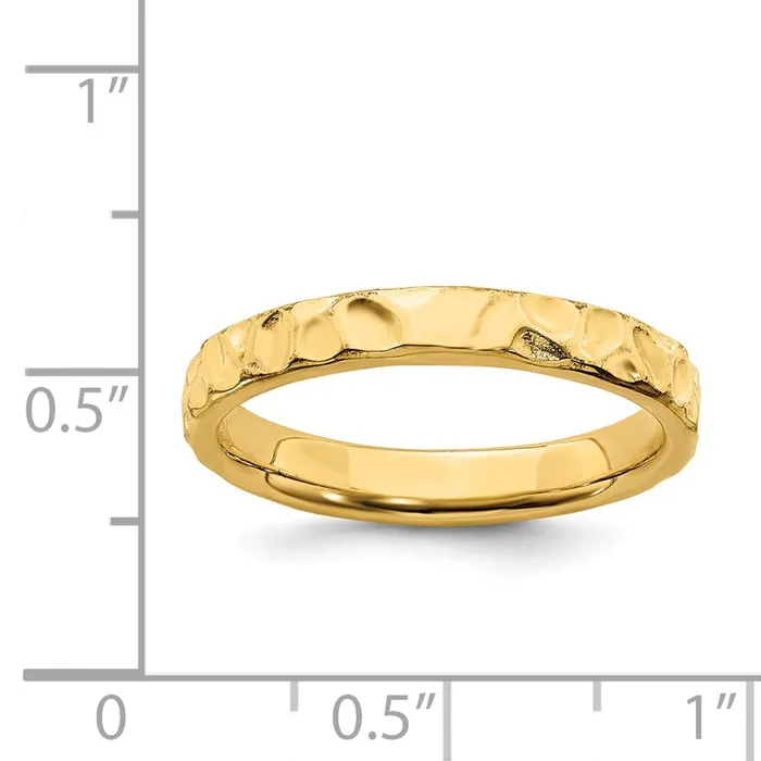 Rings Stackable Expressions Sterling Silver Stackable Expressions Goldplated Ring QSK258 Rings Stackable Expressions Sterling Silver Stackable Expressions Goldplated Ring QSK258