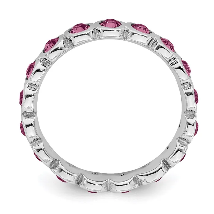 Rings Stackable Expressions Sterling Silver Stackable Expressions October Swarovski Ring QSK982 Rings Stackable Expressions Sterling Silver Stackable Expressions October Swarovski Ring QSK982