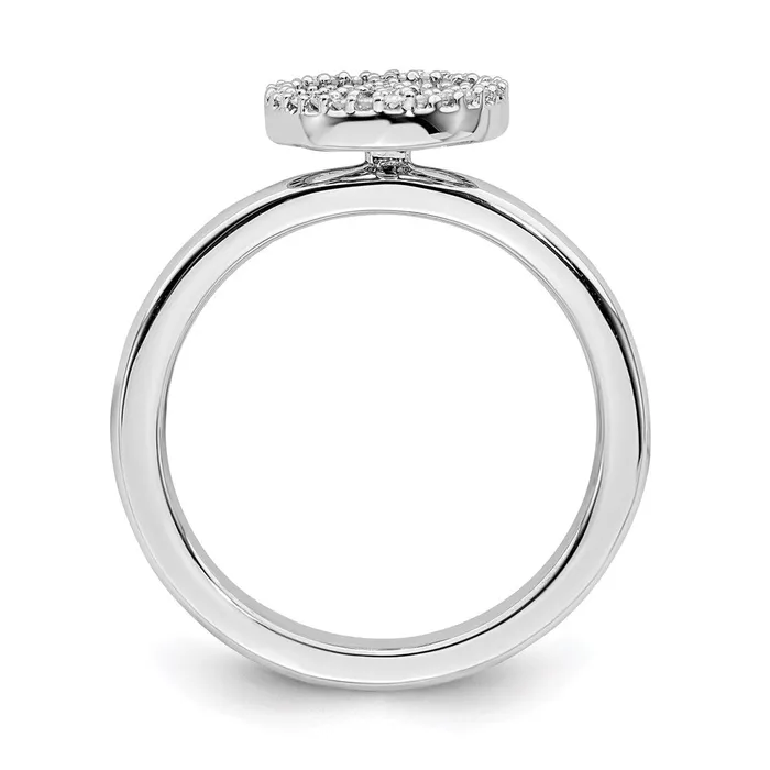 Rings Stackable Expressions Sterling Silver Stackable Expressions Peace Symbol Diamond Ring QSK335 Rings Stackable Expressions Sterling Silver Stackable Expressions Peace Symbol Diamond Ring QSK335