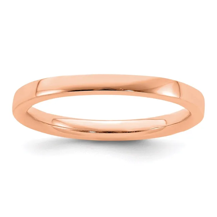 Rings Stackable Expressions Sterling Silver Stackable Expressions Pinkplated Polished Ring QSK240 Rings Stackable Expressions Sterling Silver Stackable Expressions Pinkplated Polished Ring QSK240