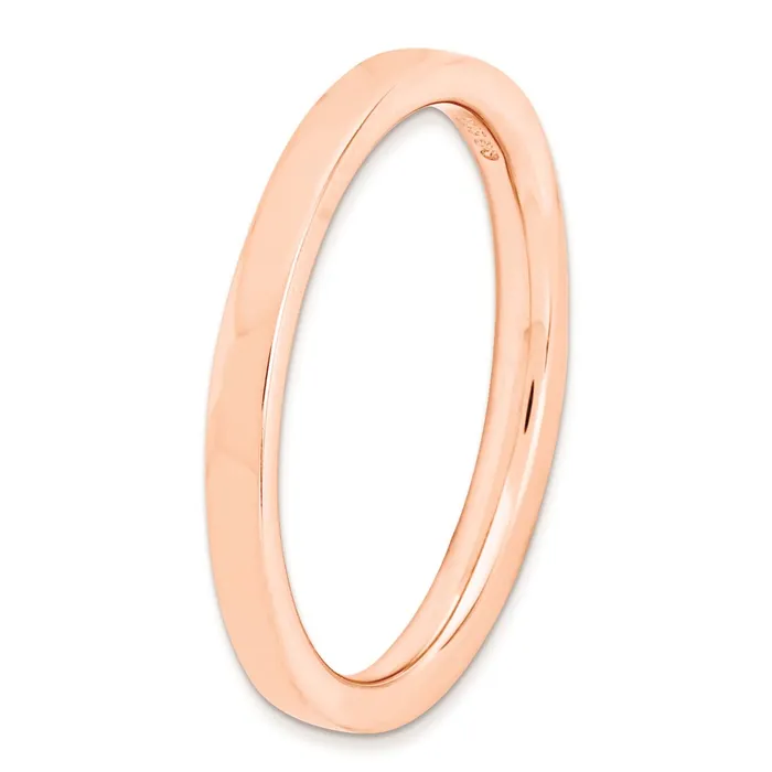 Rings Stackable Expressions Sterling Silver Stackable Expressions Pinkplated Polished Ring QSK240 Rings Stackable Expressions Sterling Silver Stackable Expressions Pinkplated Polished Ring QSK240