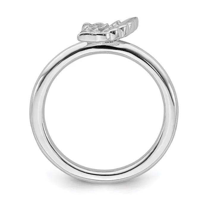 Rings Stackable Expressions Sterling Silver Stackable Expressions Rhodium Angel Wing Ring QSK1986 Rings Stackable Expressions Sterling Silver Stackable Expressions Rhodium Angel Wing Ring QSK1986