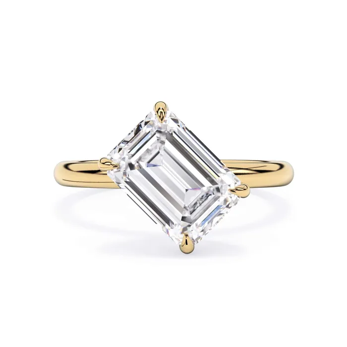 Rings Tilted Head Solitaire Engagement Ring deBebians