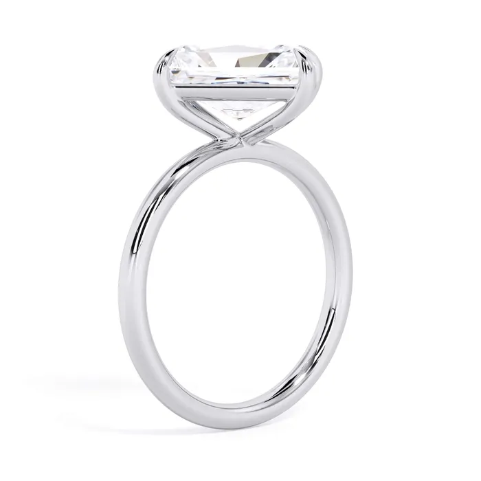 Rings Tilted Head Solitaire Engagement Ring deBebians