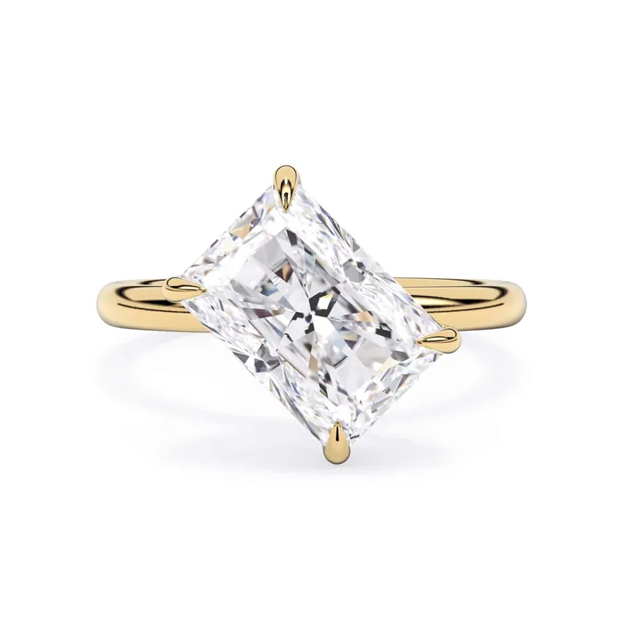 Rings Tilted Head Solitaire Engagement Ring deBebians