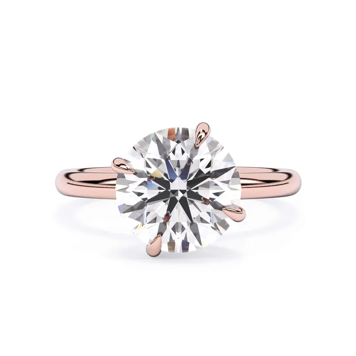 Rings Tilted Head Solitaire Engagement Ring deBebians