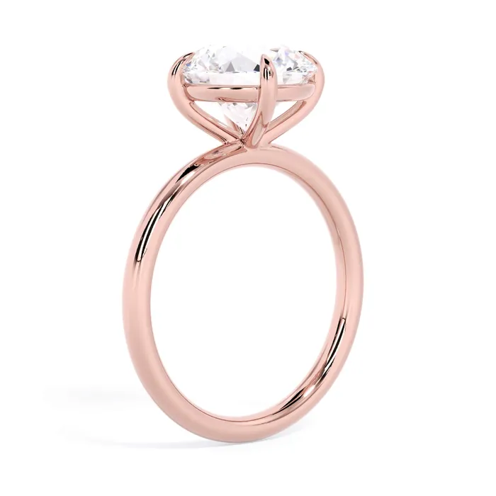 Rings Tilted Head Solitaire Engagement Ring deBebians