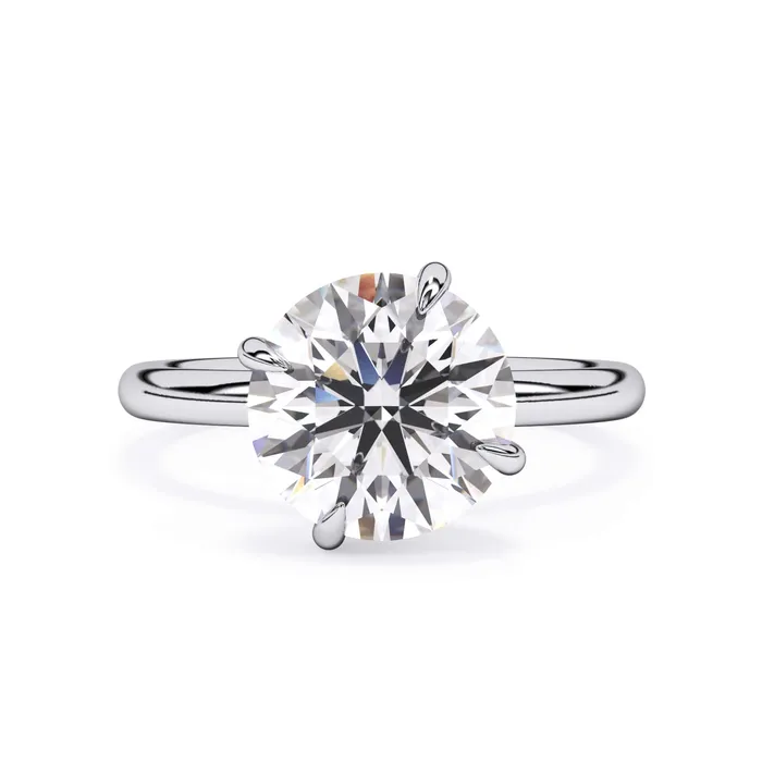 Rings Tilted Head Solitaire Engagement Ring deBebians