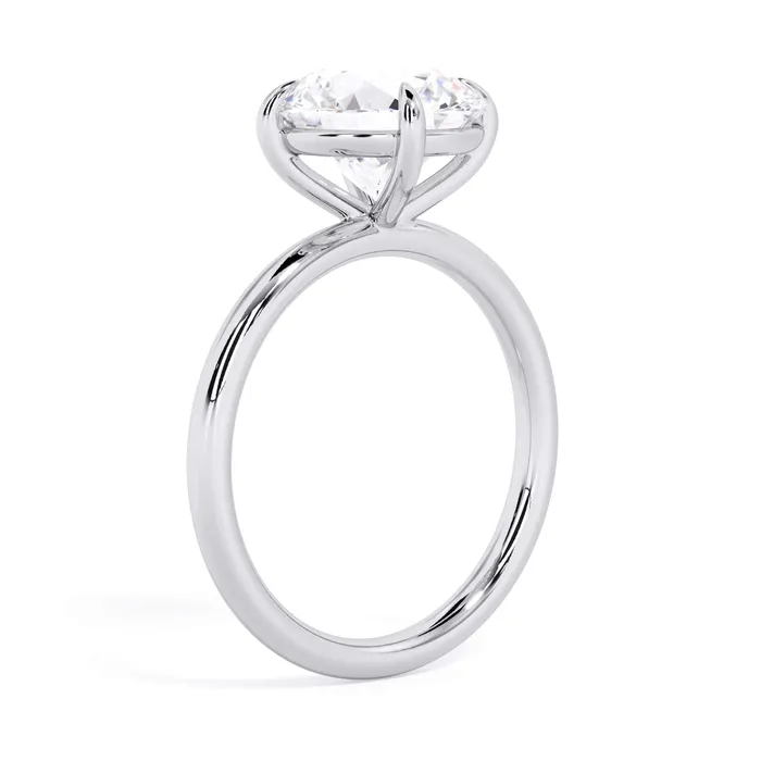 Rings Tilted Head Solitaire Engagement Ring deBebians