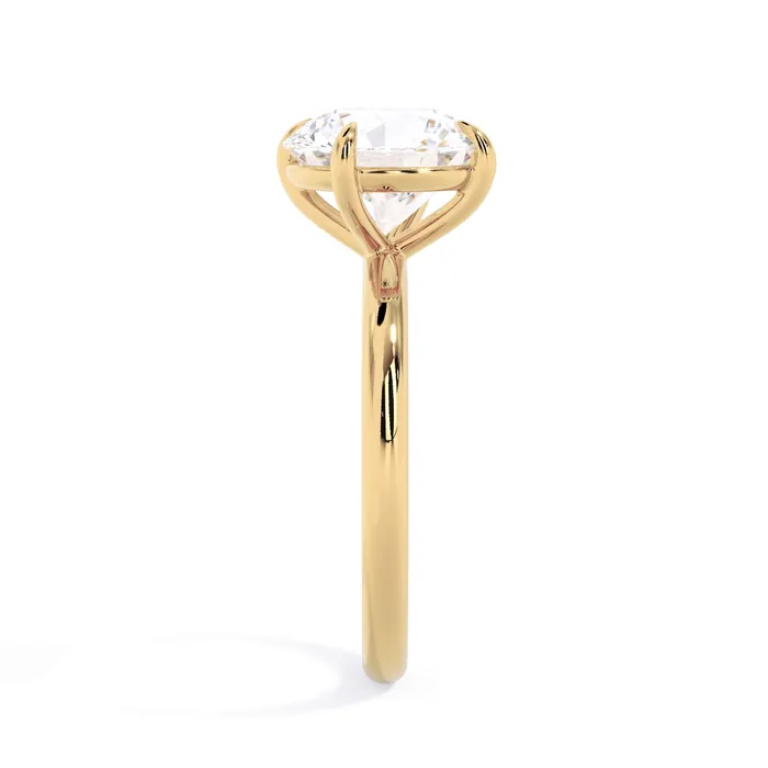 Rings Tilted Head Solitaire Engagement Ring deBebians