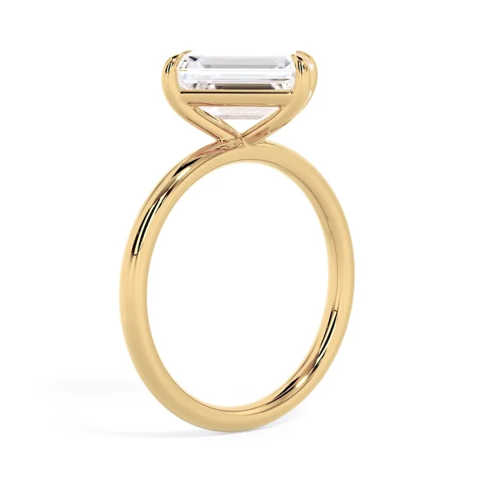 Rings Tilted Head Solitaire Engagement Ring deBebians