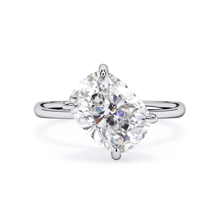 Rings Tilted Head Solitaire Engagement Ring deBebians