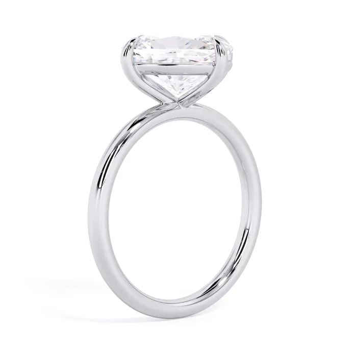 Rings Tilted Head Solitaire Engagement Ring deBebians