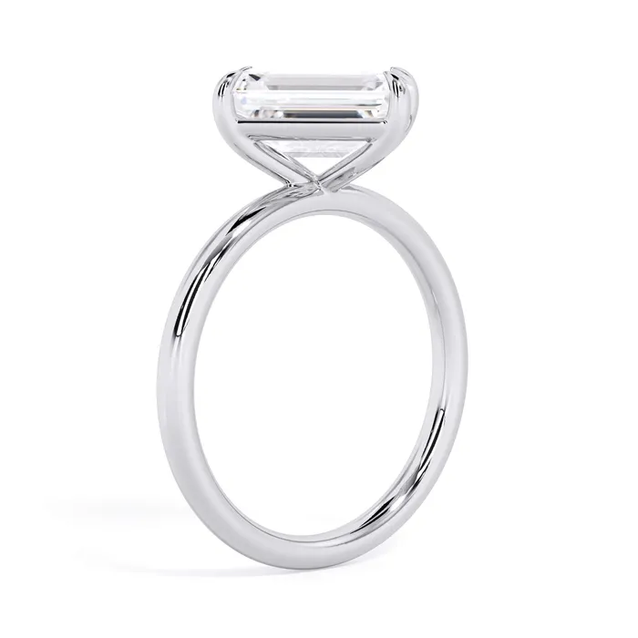 Rings Tilted Head Solitaire Engagement Ring deBebians