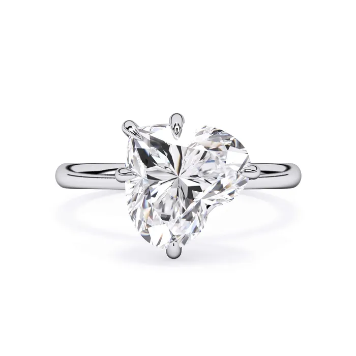 Rings Tilted Head Solitaire Engagement Ring deBebians